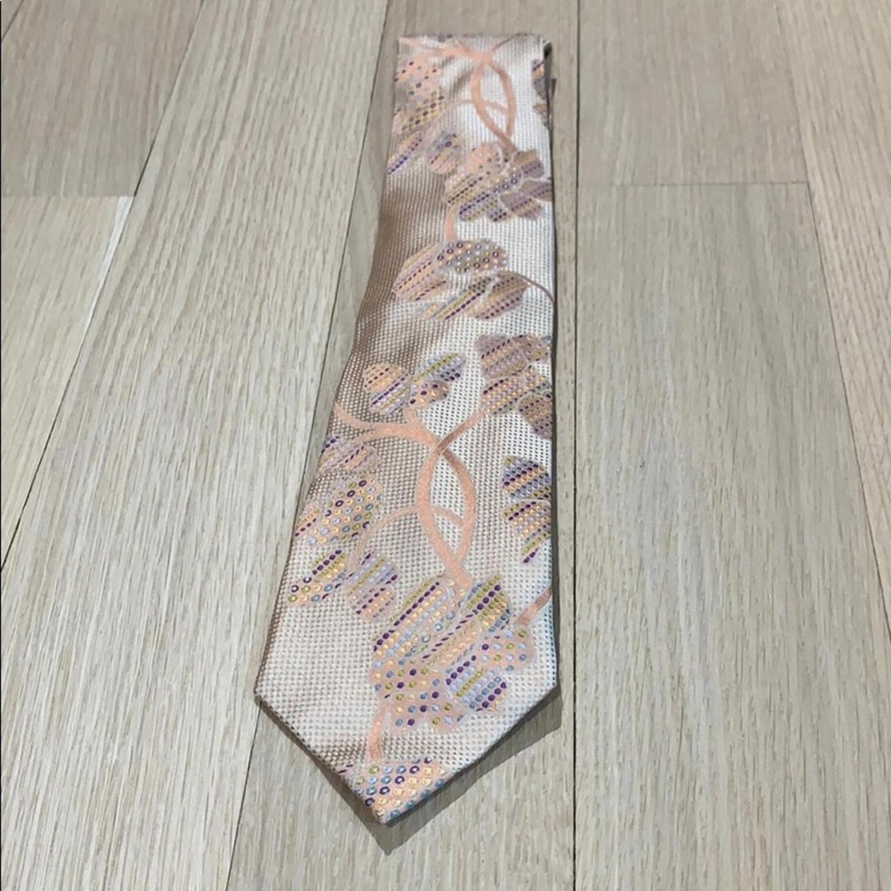 Men's Paul Smith Cream & Peach Floral Silk Necktie